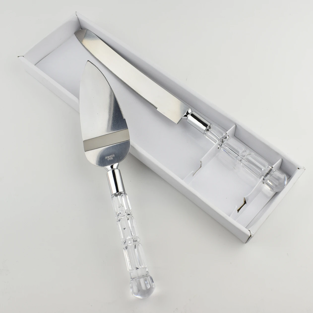 kitchen gadgets cake tools personalised stainless steel long birthday party wedding cake knife and server set