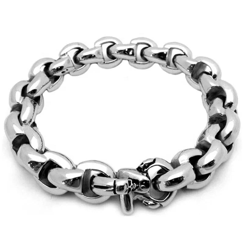 European and American Retro Personalized Stainless Steel Chain Mens gift Bracelet Homme 316l stainless steel jewelry