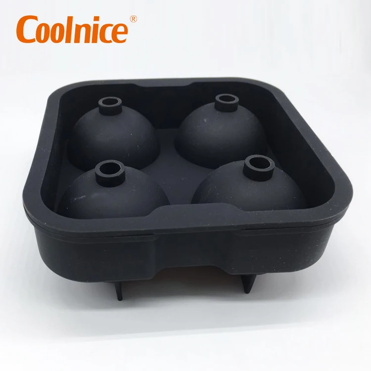 Amazon hot sale easy popping out release silicone ice cube ball maker tray mould