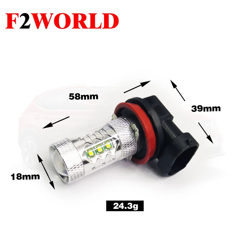 Perfect ledCar Led Headlight Bulb Se-oul 80w Led Bulb Hb3 Hb4 H1h3 880 881 H11 Led Bulbs For Auto Parts