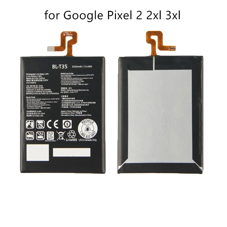 Custom Made Original Cell Phone Batteries Rechargeable for Google Pixel/2/3/xl/2xl/3xl Phone Battery