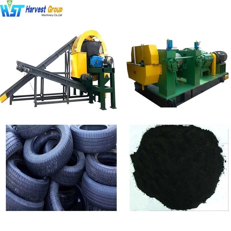 Waste tyre wire extractor tire recycling plant tire shredder for sale
