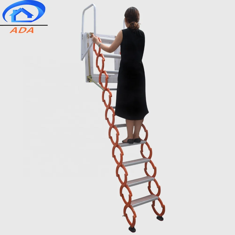 High quality retractable wall mounted stairs telescopic retractable loft folding step ladder