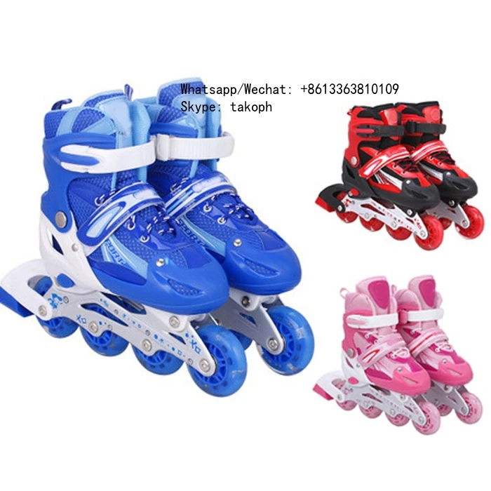  Boys Girl Skate Shoes Adult Adjustable Inline Flashing Roller Quad Skates Wholesale for Kids