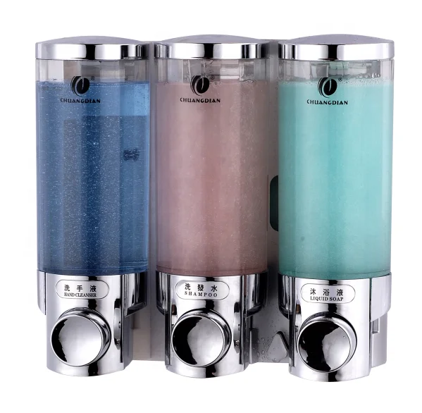 300ml Triple Chamber Wall Mounting Shower Soap Dispenser CD-3006A