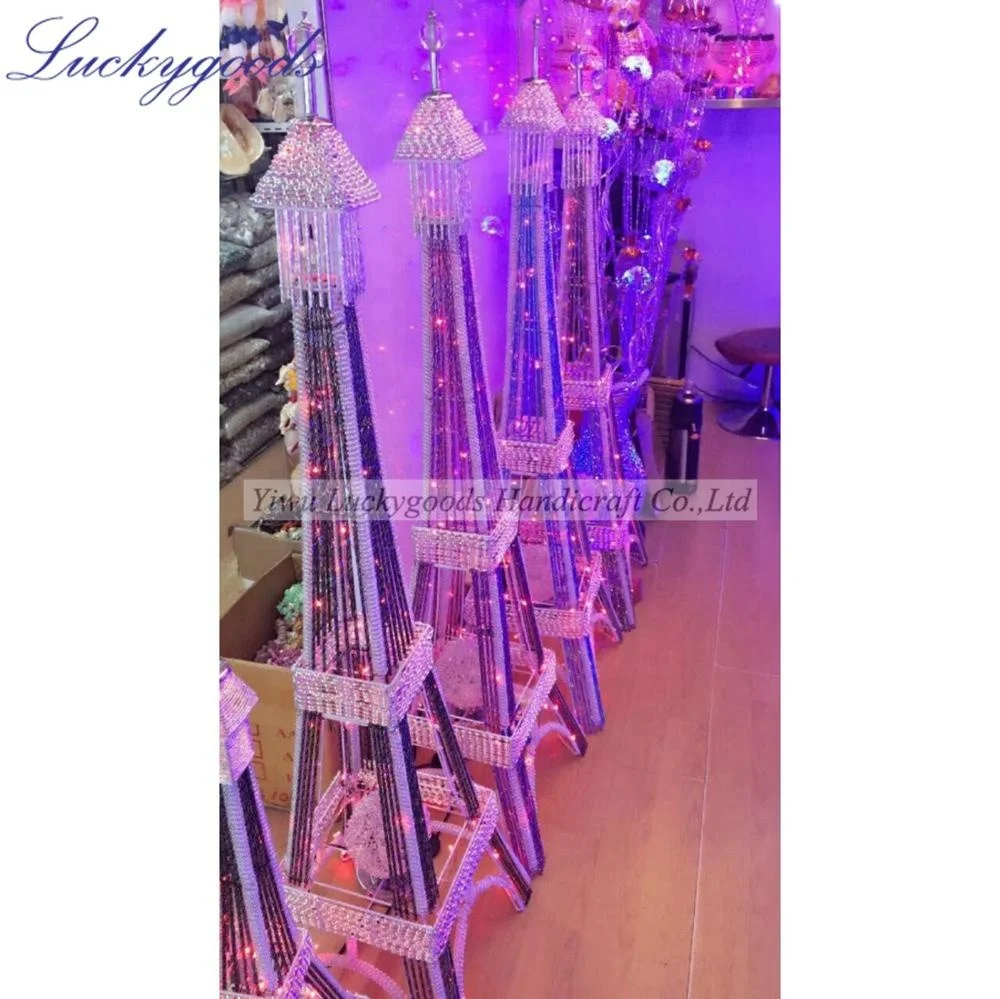 LDJ531 modern metal and crystal Eiffel Tower decoration