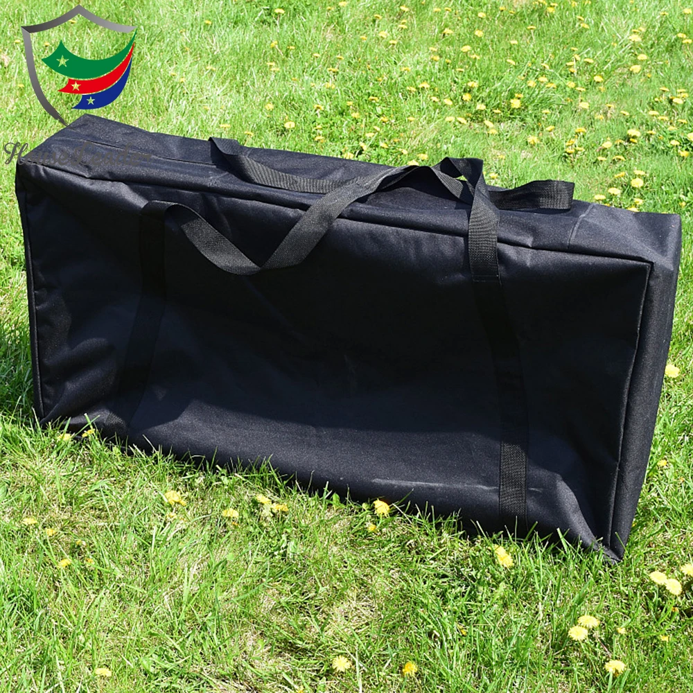 Customized All Black 600D Polyester with PVC coating Water Resistant Cornhole Board Carrying Bag