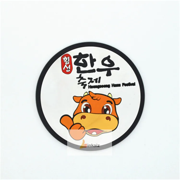 custom desk mat Silicone Rubber PVC Cup Coaster Japanese cartoon coaster