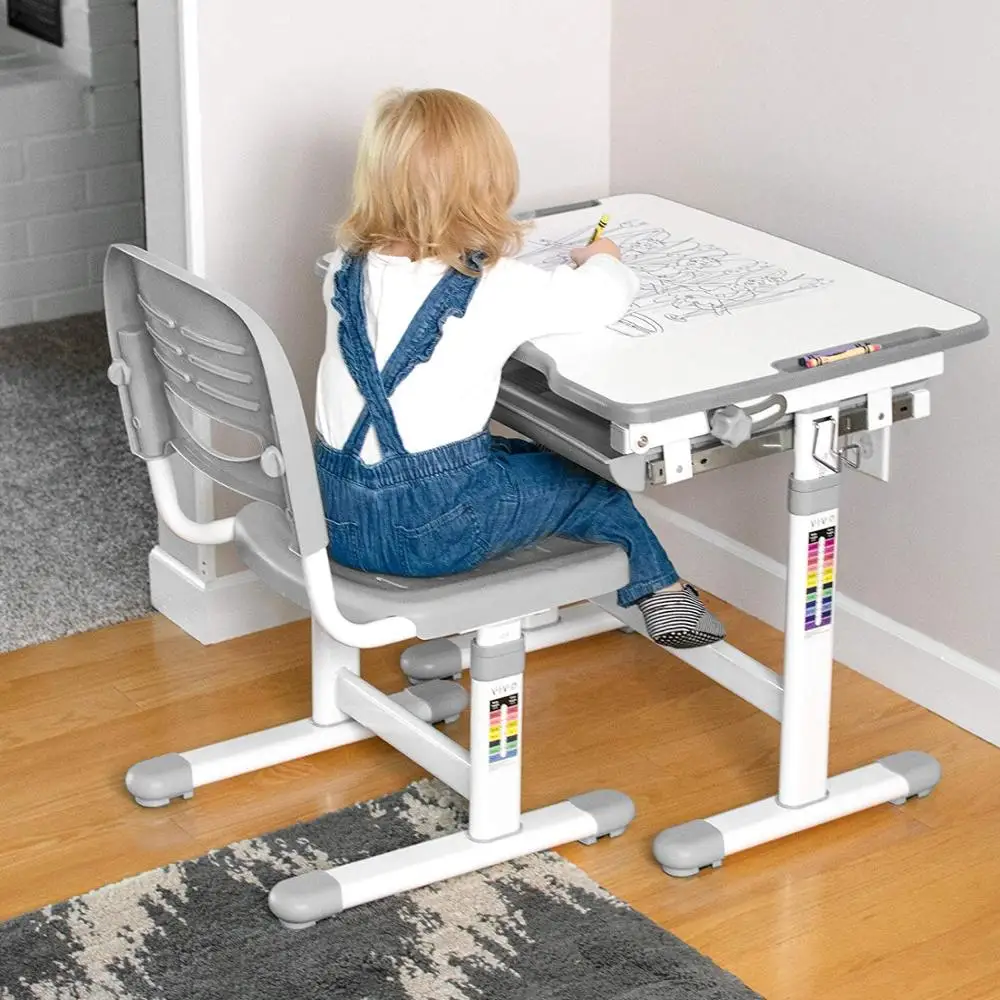 Height Adjustable Childrens Desk & Chair Set | Kids Interactive Work Station