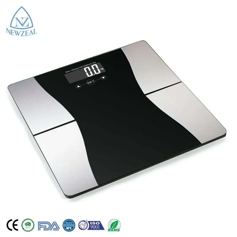 6 мм закаленное стекло 180 кг 396Lb анализатор индекса массы тела Баланс Электронные цифровые весы для взвешивания жира