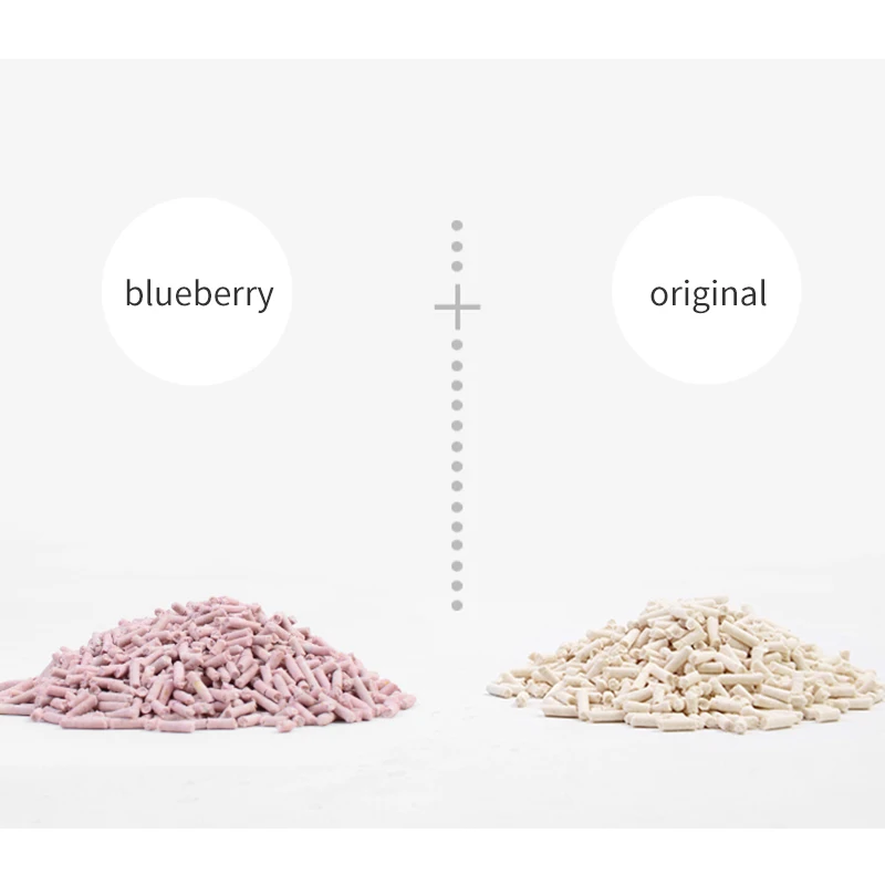 China Pet Supplies Wholesale Organic Eco Clumping blueberry Tofu Cat Litter