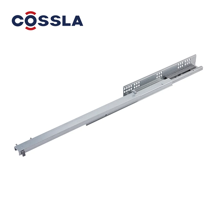Furniture Hardware  Soft Closing/Push Open 3 Folds Concealed Drawer Slide Drawer Sliding Rails