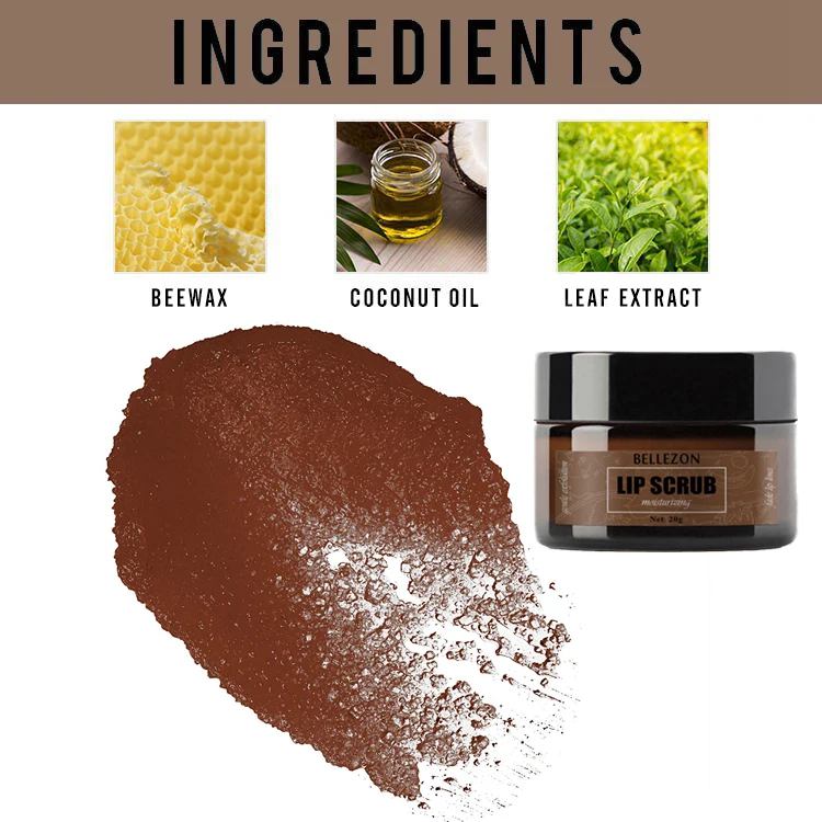 Wholesale Organic Exfoliating Brown Sugar And Strawberry Lip Scrub