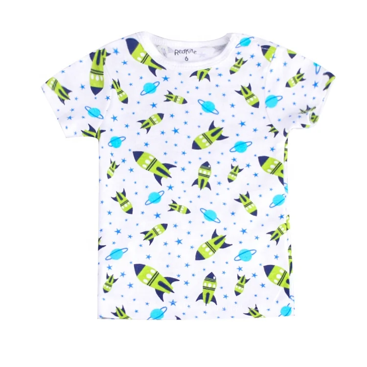 
Redkite 5 Pieces Random Design Soft Cotton Funny Cartoon Pattern Baby Short Sleeve T Shirt 