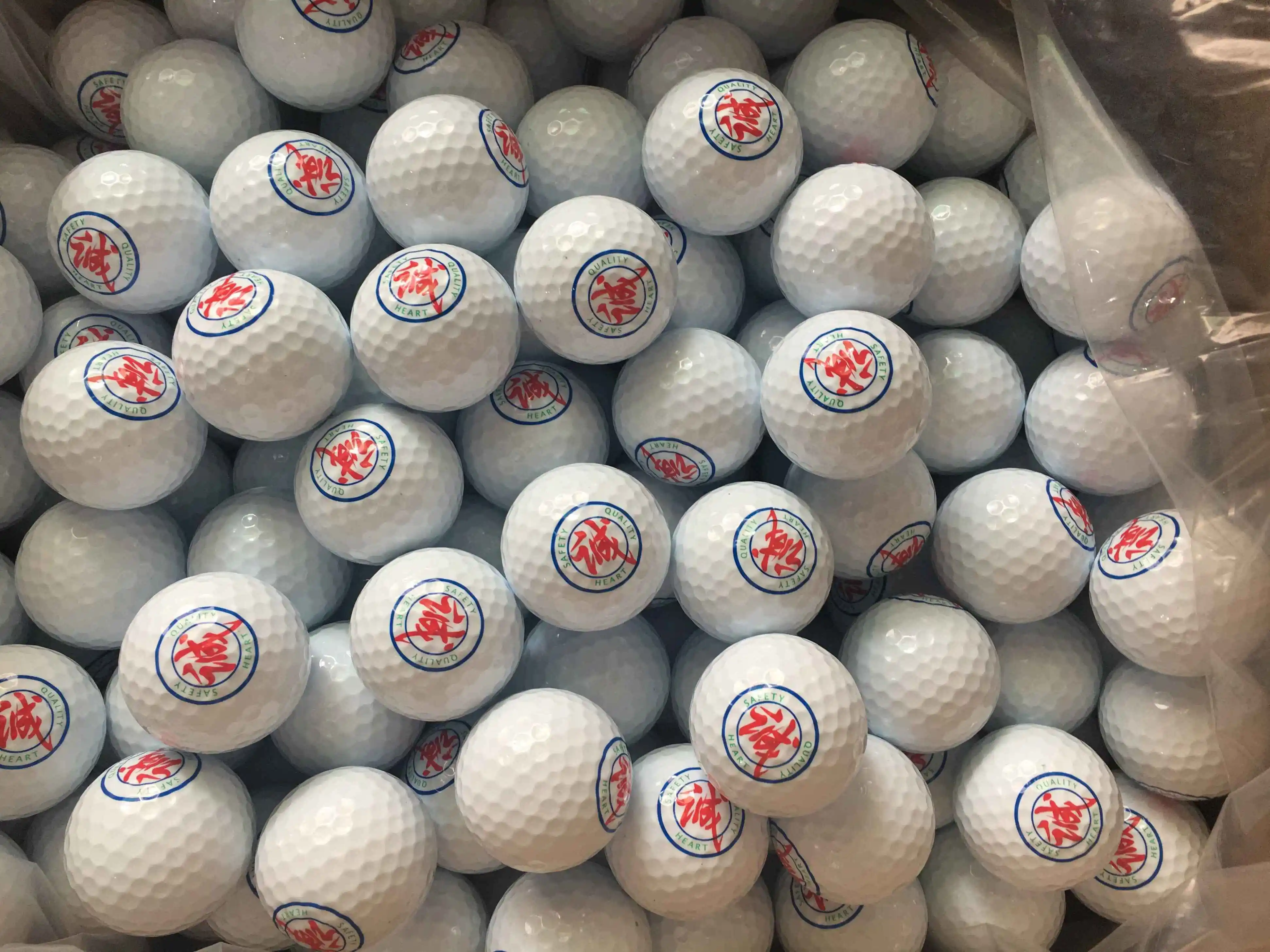 2 Pieces 3 Pieces Durable Custom Color Logo Printed Driving Range OEM Logo Golf Balls