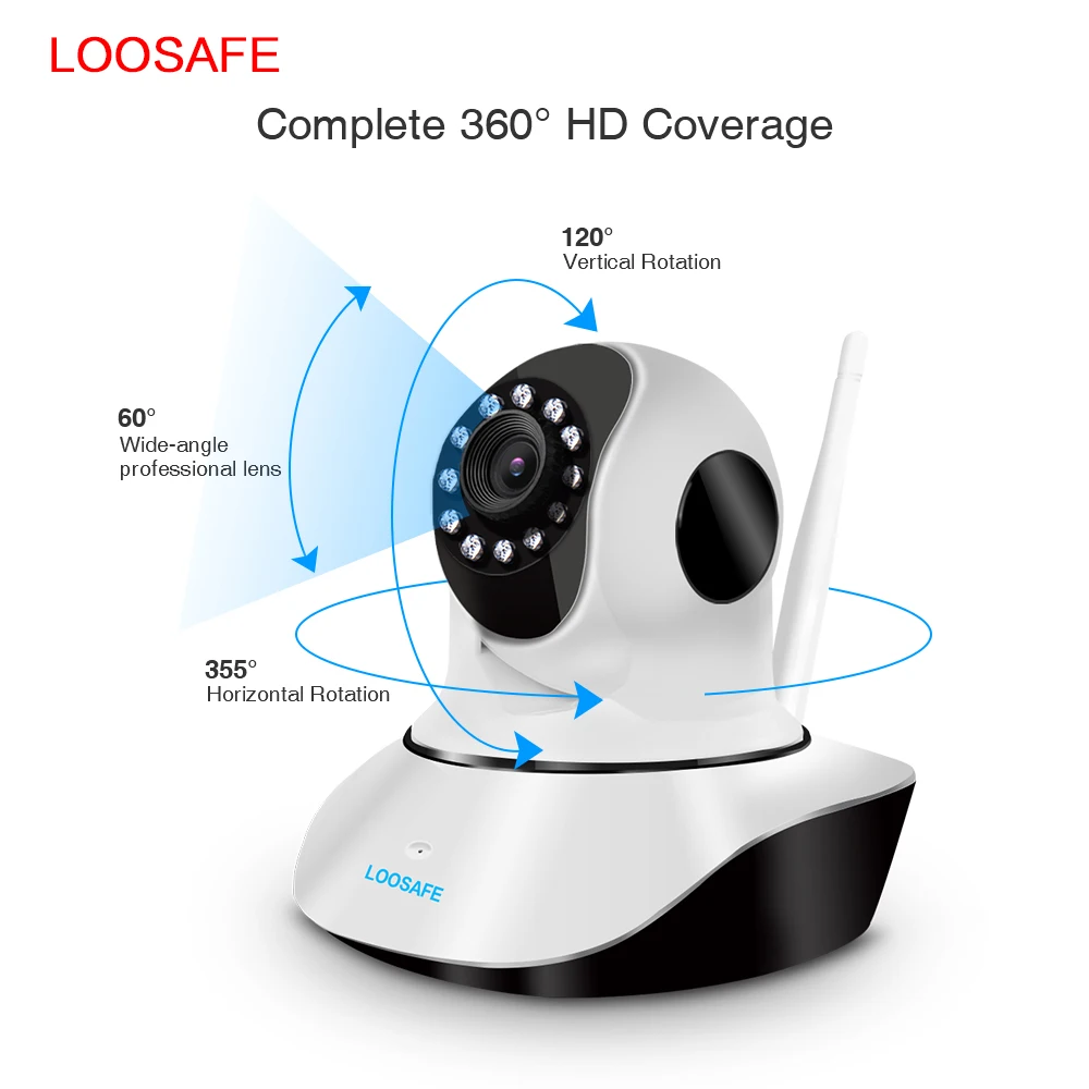 IP камеры720P HD беспроводной домашней камеры видеонаблюдения Wi-Fi ночного видения камеры видеонаблюдения Уход монитор
