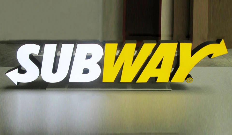 Factory custom made acrylic vaccum forming plastic outdoor advertising led sign 3d light box