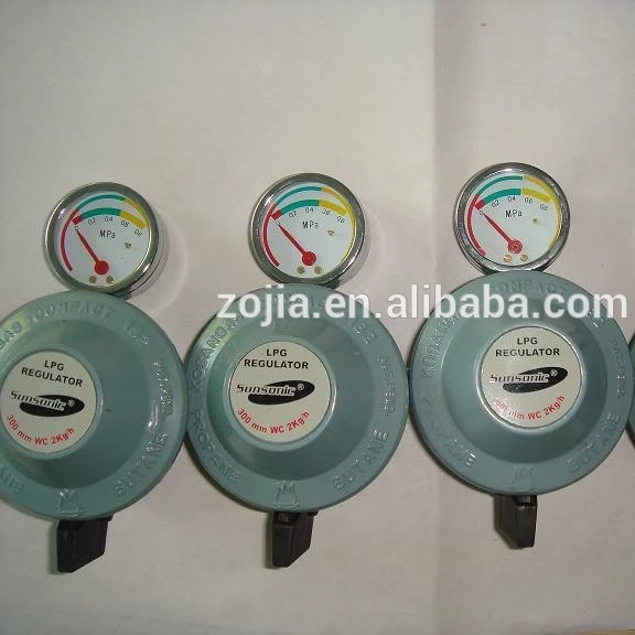 20mm 22mm quick on Gas regulator with gauge pneumatic parts  ZJ-K12-B for indonesia and kenya market