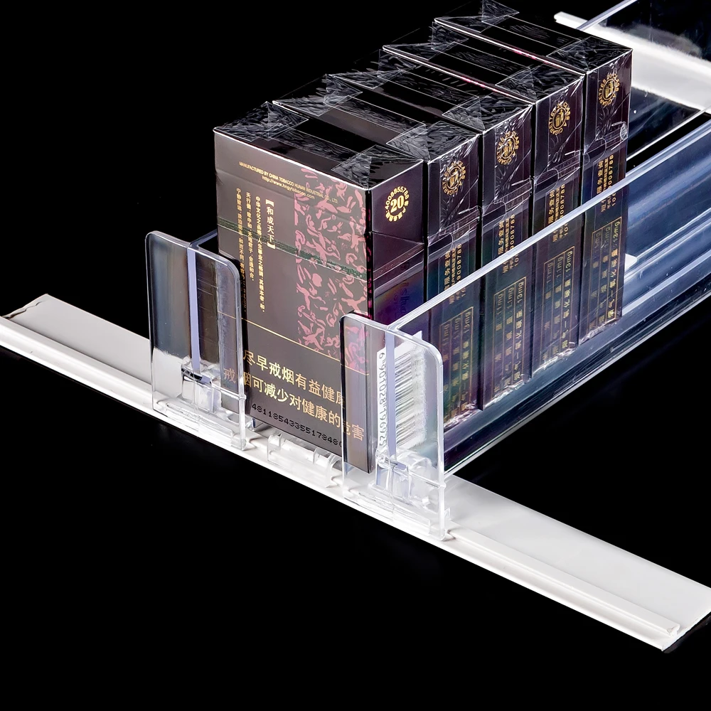 Прямая продажа с завода, новый дизайн, пластиковая прозрачная полка толкатель для сигарет