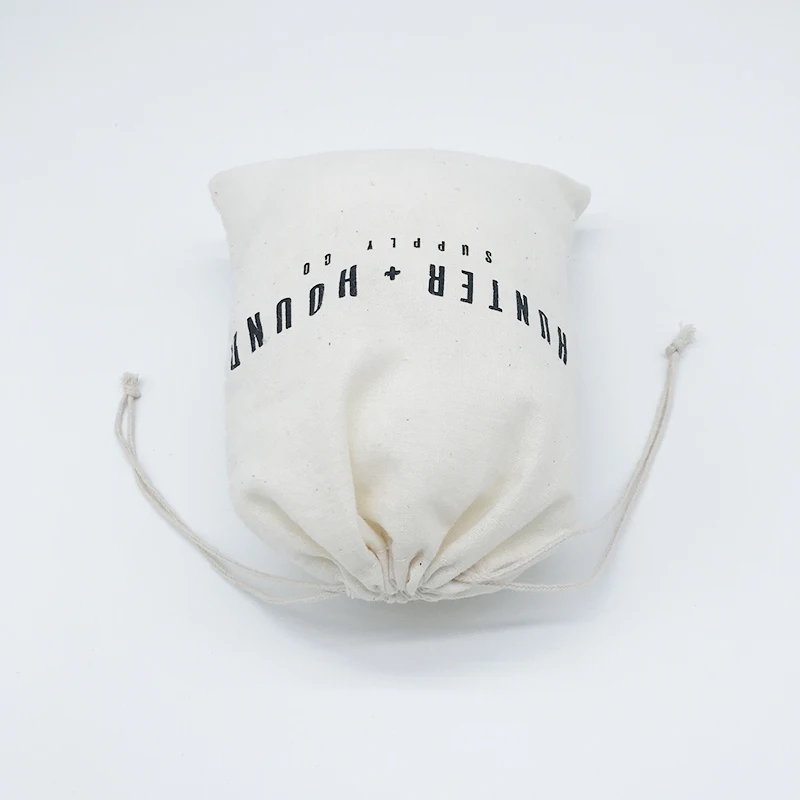
Customized Logo Acceptable Natural Drawstring Cotton Pet Food Bags 