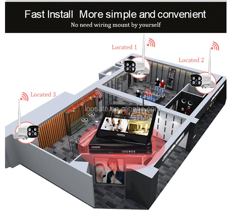 960P HD Открытый ИК ночного видения дома ip-камеры видеонаблюдения WiFi система 8CH беспроводной NVR комплект