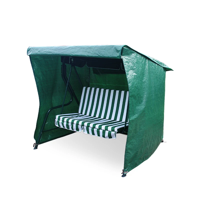Factory sale competitive price outdoor dustproof and waterproof green PE material swing chair cover