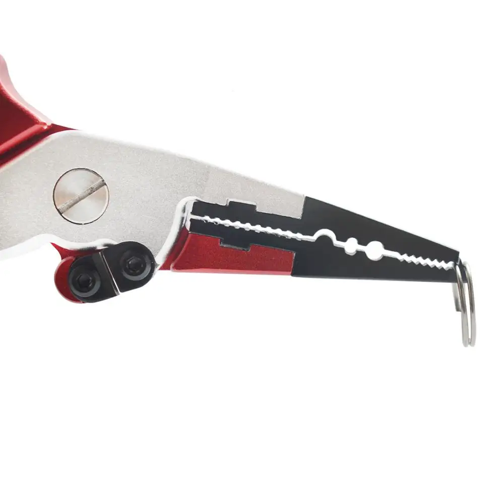 Wholesale Fishing Line Side Equipment Carp Tackle Tools Products Aluminum Fishing Pliers Scissors with Sheath Lanyard