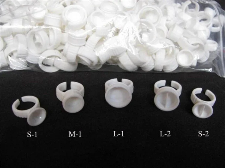 
Wholesale 100 piece/Bag Disposable Plastic Glue Lash Ring Eyelash Extension Glue Holder 