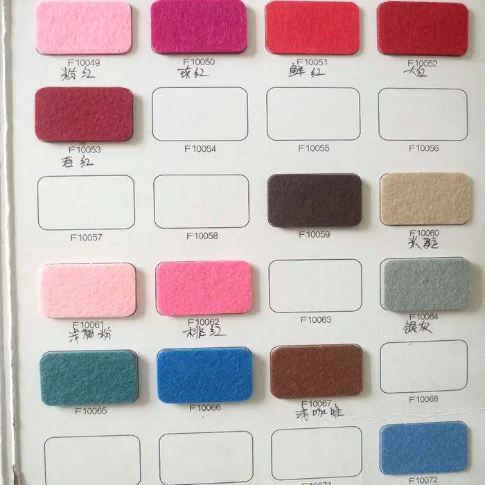 
wholesale and retail 1mm non woven color polyester nonwoven felt fabric 