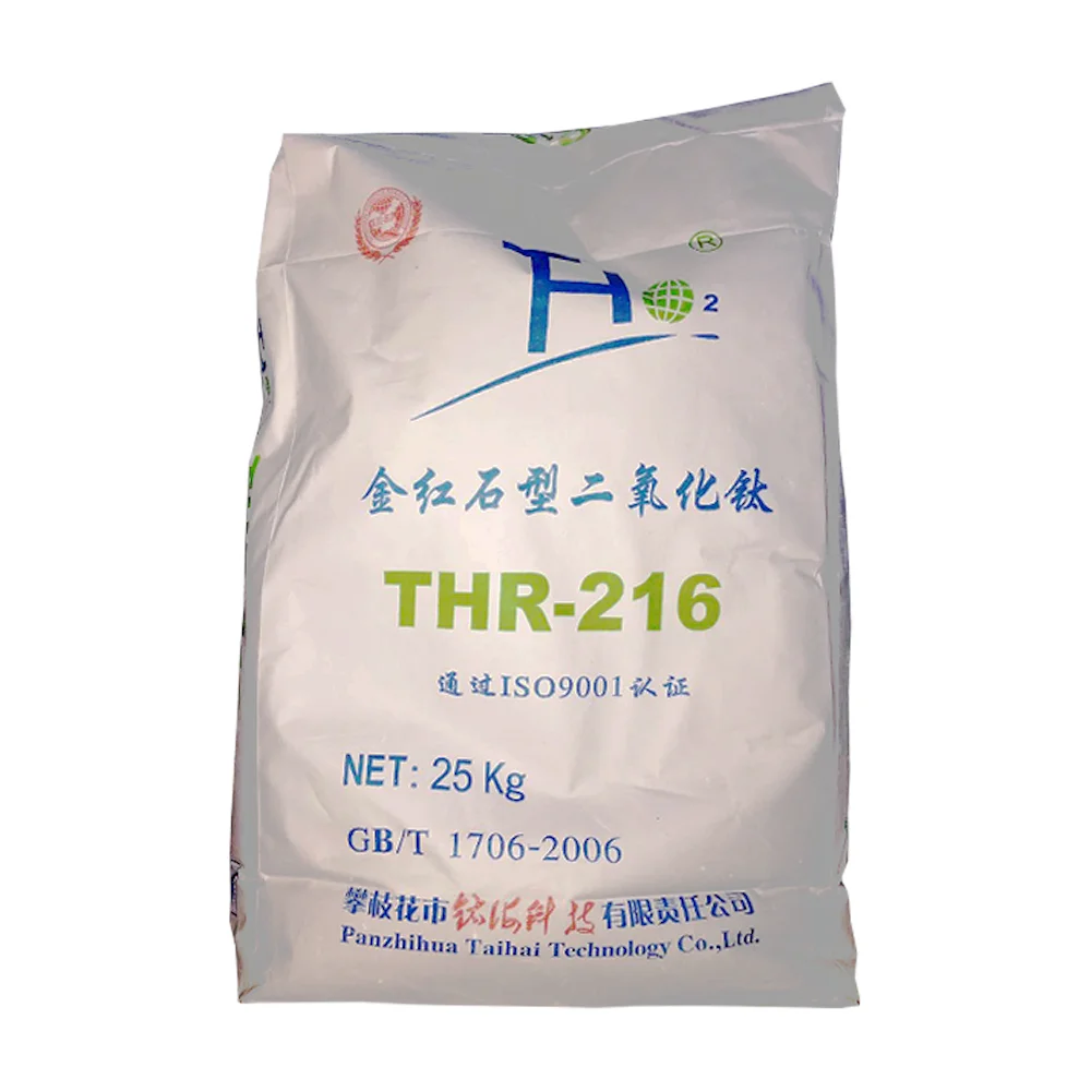 China Titanium Dioxide rutile food grade R216 THR218 manufacturer pigment titanium dioxide 25kg price per ton raw material