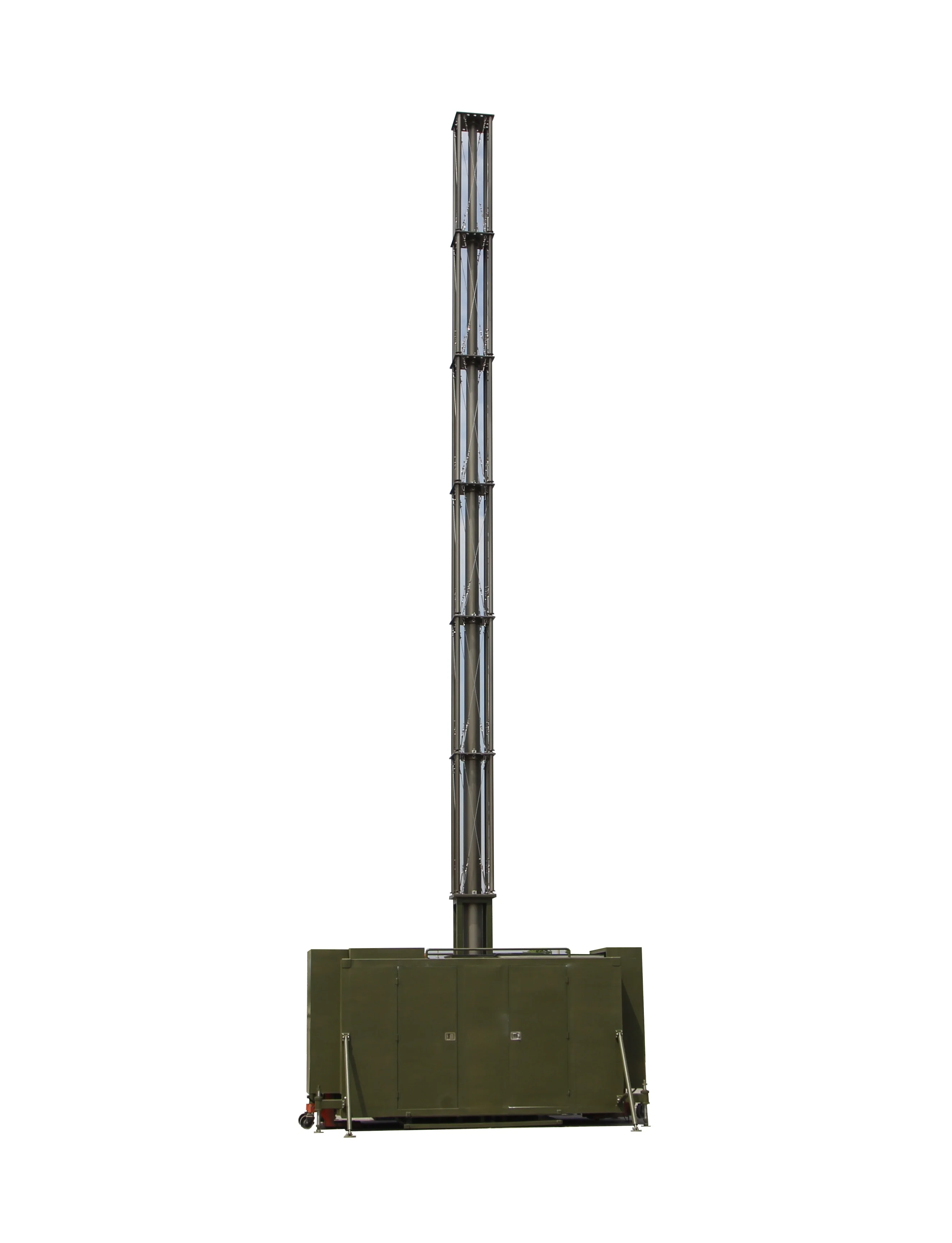 
Pneumatic telescopic tower and mobile communication base station 