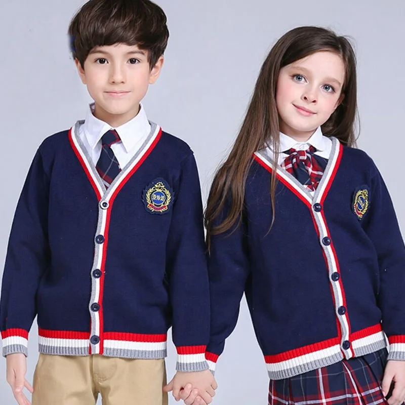 hot selling OEM new design custom winter warm school uniform sweater