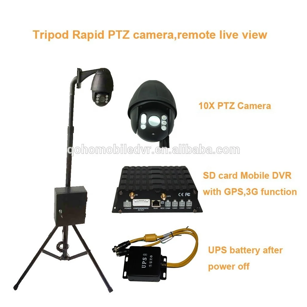 Штатив быстрого PTZ оборудование включает 10x PTZ, GPS г/3G SD карты MDVR UPS п батареи, PTZM804
