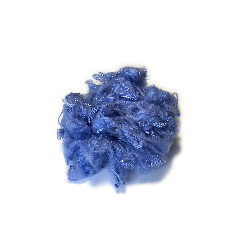 dope dyed green color polyester staple fiber density