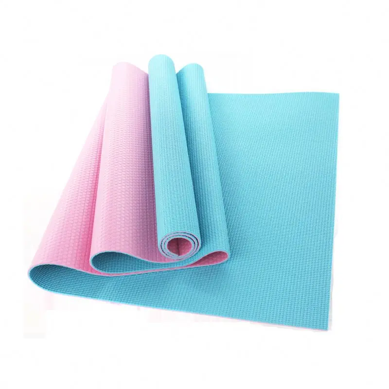 PVC Yoga Mat With Two Color Double Side Yoga Mat 2 Layer Gym Exercise Yoga Mat