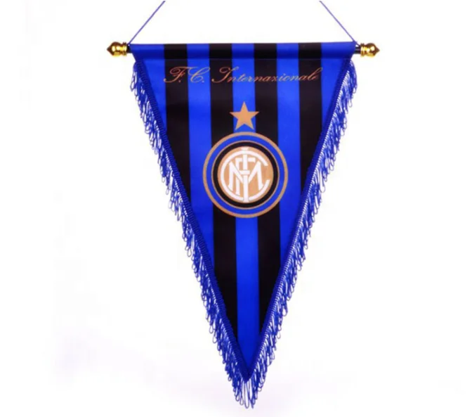 NO MOQ  double side printing custom logo design football team club fan mini sport custom Soccer Pennants