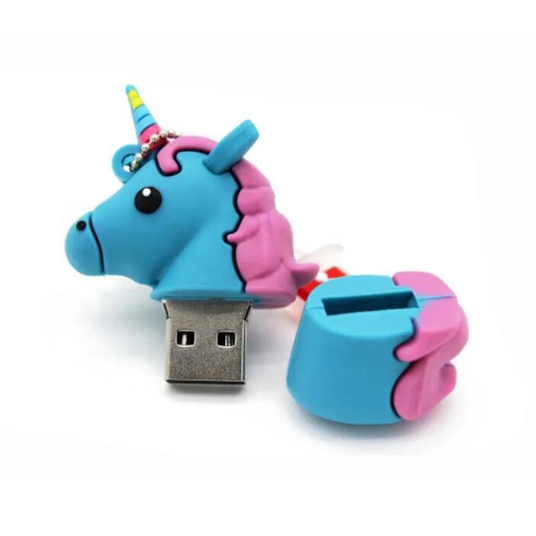 ПВХ Emoji Единорог животных мультфильм Usb 2,0 3,0 флешка