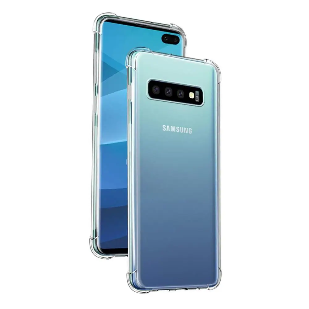 Air углу противоударный ясно ТПУ мягкий чехол для Samsung S10 S10 плюс 6,4 ', Unltr тонкий прозрачный чехол для Samsung S10