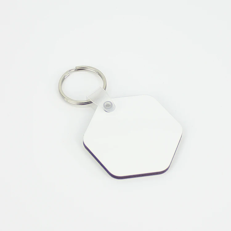 8point customized promotion gift tourist souvenir Wooden keychain blank MDF key chain