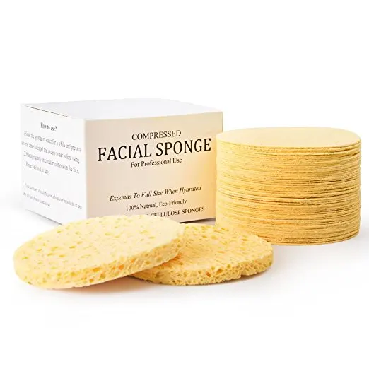High Quality 100% Organic Fiber Compressed Facial Cleaning Sponge