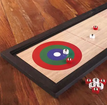 Hot sale Table Top Games 3 In 1 Foldable Shuffleboard Curling Game and Bowling games Set for kids and adult