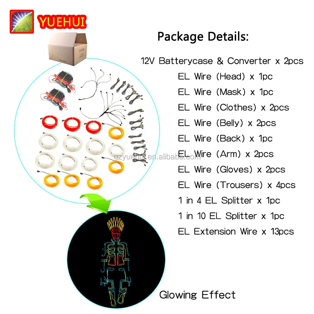 Cold Light Clothing Glowing Costume Carnival EL Indian Luminous EL Wire Suits Men Led Costume Manufacturer Wholesale In Stock