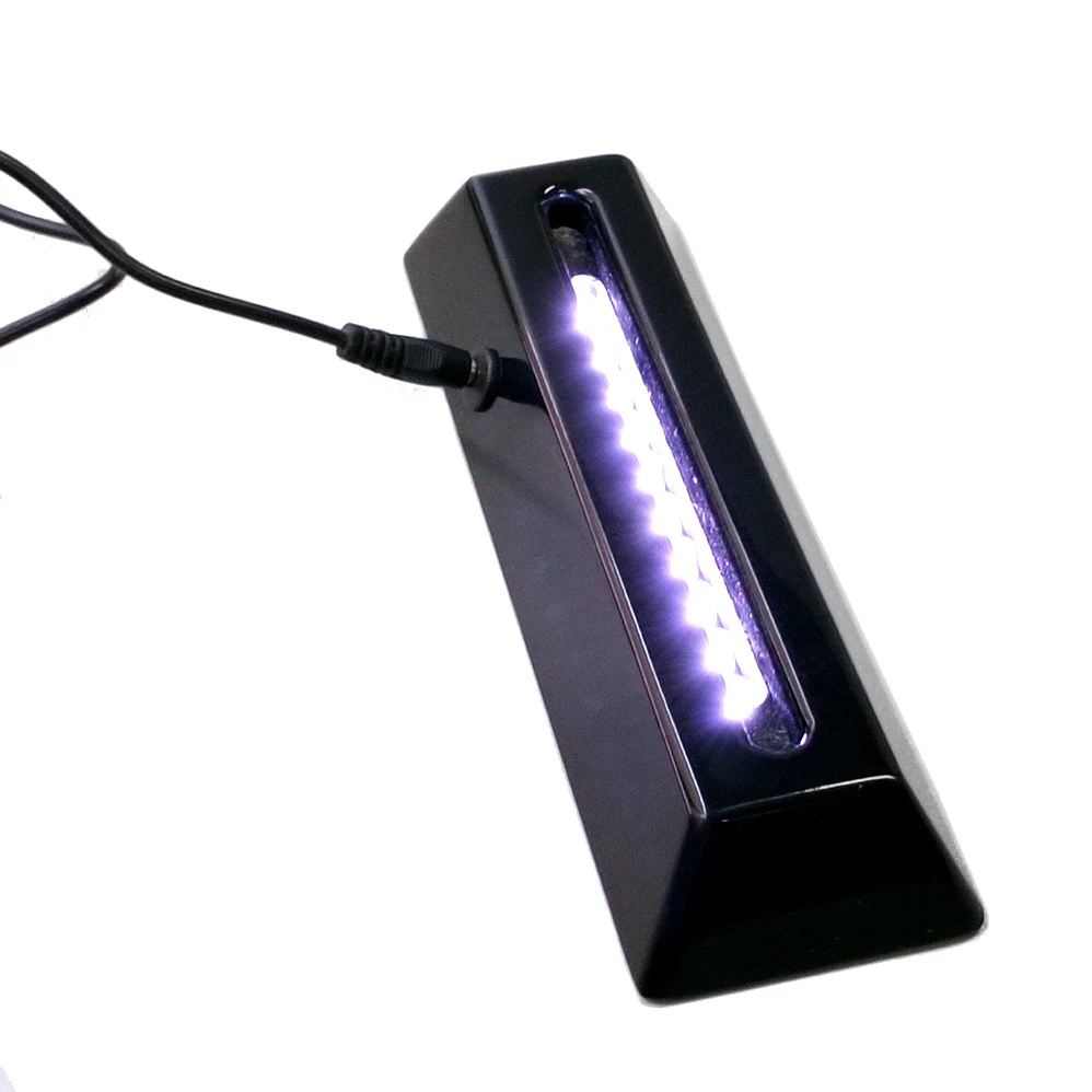 L Size Crystal trophy Black Piano lacquer finish wood led light bases for acrylic