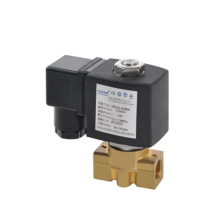 1/4 inch Normally Closed Brass 24 Volt 12 Volt Miniature Solenoid Valve