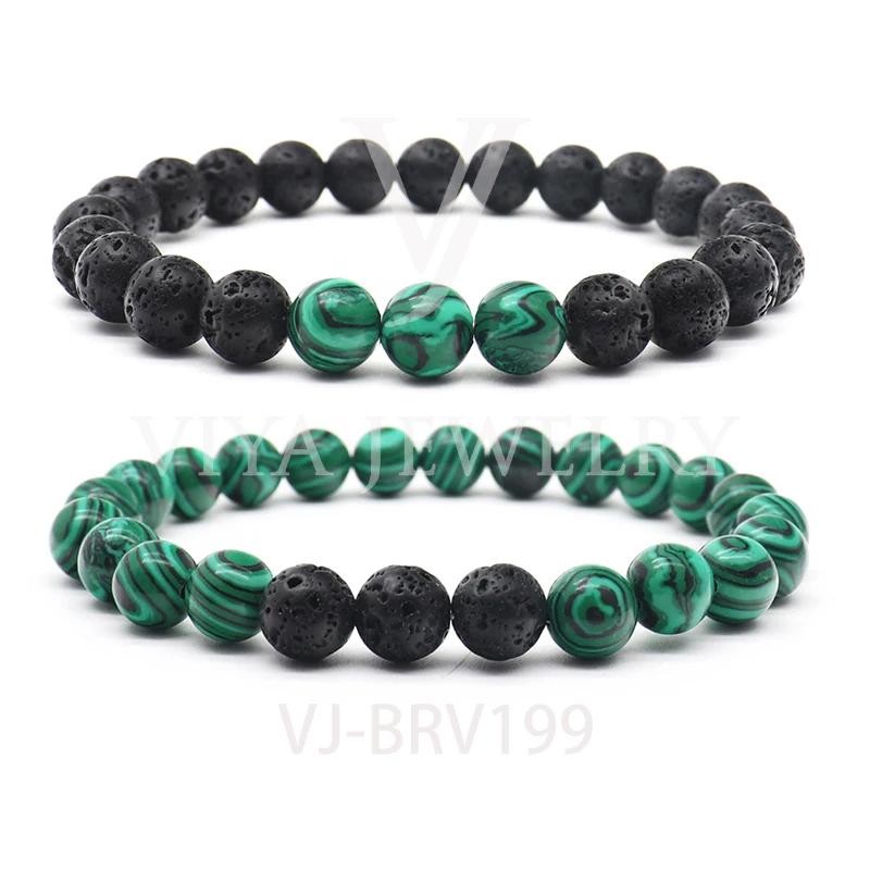 Wholesale 8mm Gemstone Friendship Beads Bracelet Elastic Adjustable Bracelet