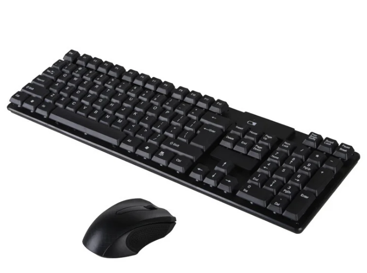 
For office computer OEM black color 2.4GHz wireless keyboard mouse combo with USB receiver 