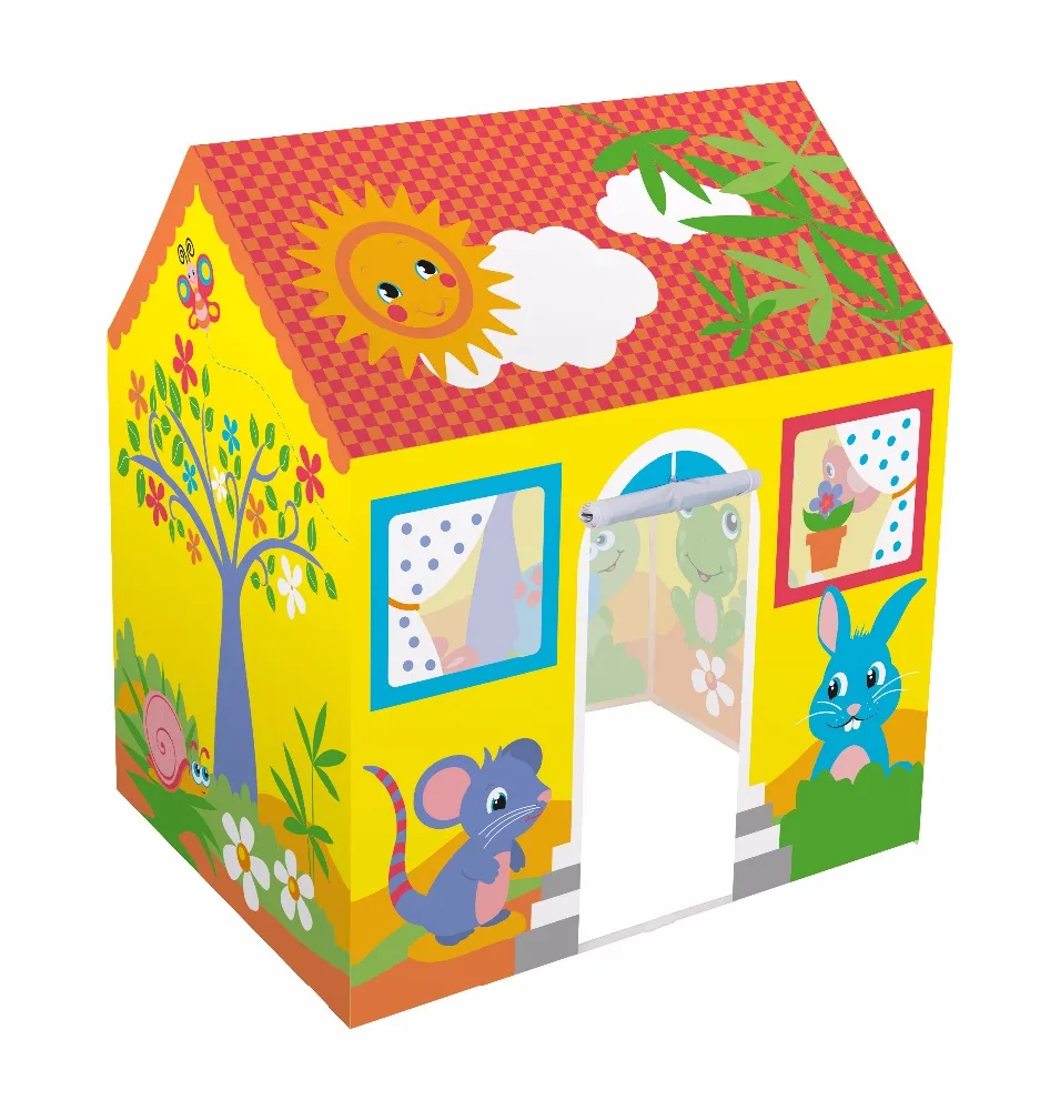 Bestway 52007 colorful plastic kids play house with roll up door