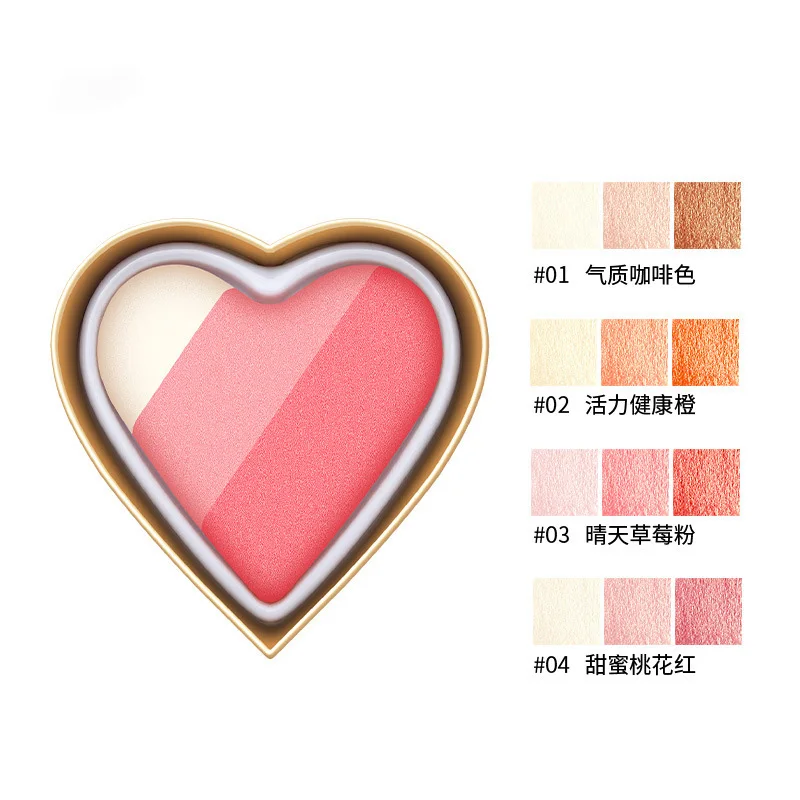Индивидуальные Румяна теплый цвет сердце румяна