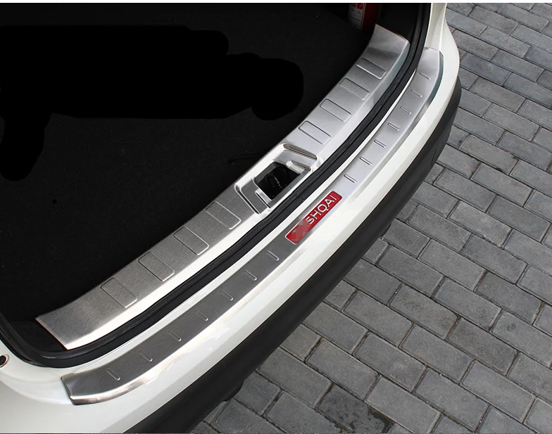 1 набор из нержавеющей стали для автомобильного багажника бампер педаль плиты панель автомобиля задний бампер багажник внешний для Nissan Qashqai 2016