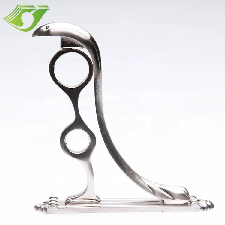 Wholesale customized curtain rod brackets / brass hanging pole bracket